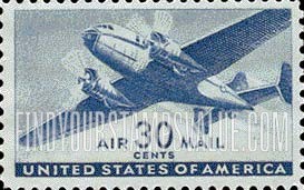 FindYourStampsValue: TRANSPORT PLANE - 30c
