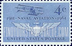 FindYourStampsValue: 50th ANNIVERSARY OF NAVAL AVIATION - Navy's First Plane Air Wings
