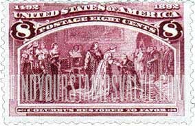 FindYourStampsValue: COLUMBIAN EXPOSITION ISSUE - Columbus restored to Favor