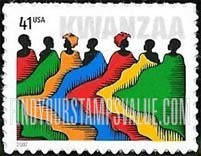 FindYourStampsValue: KWANZAA - People in Robes, Self-Adhesive Stamp