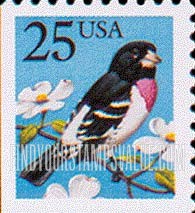 FindYourStampsValue: GROSBEAK, booklet stamp