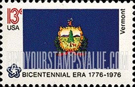FindYourStampsValue: STATE FLAGS - Vermont