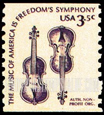 FindYourStampsValue: WEAVER VIOLINS, Coil Stamp - Americana Issue
