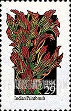 FindYourStampsValue: WILDFLOWERS - Indian paintbrush