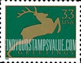 FindYourStampsValue: CHRISTMAS - Deer, Self-Adhesive stamp