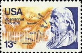 FindYourStampsValue: BENJAMIN FRANKLIN - American Bicentennial