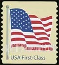 FindYourStampsValue: AMERICAN FLAG, Self-Adhesive Coil Stamp