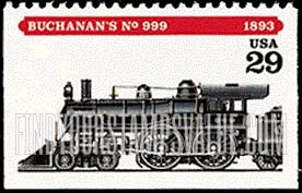 FindYourStampsValue: LOCOMOTIVES - Buchanan's No.999