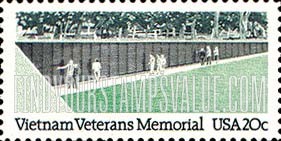 FindYourStampsValue: VIETNAM VETERANS' MEMORIAL