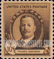 FindYourStampsValue: FAMOUS AMERICAN ARTISTS - Frederic Remington