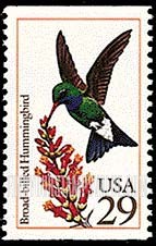FindYourStampsValue: HUMMINGBIRDS - Broad-billed, booklet stamp