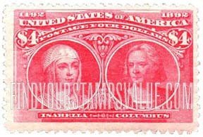 FindYourStampsValue: COLUMBIAN EXPOSITION ISSUE - Isabella and Columbus
