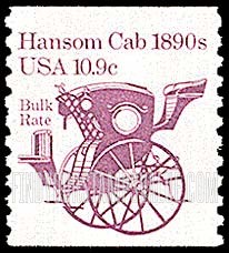 FindYourStampsValue: HANSOM CAB 1890s - Transportation, Coil Stamp
