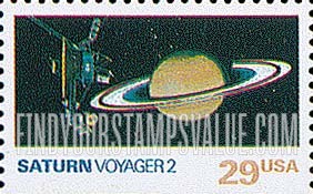 FindYourStampsValue: SPACE EXPLORATION - Saturn, Voyager 2, Booklet stamp
