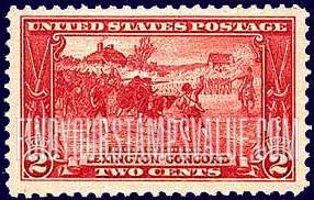 FindYourStampsValue: LEXINGTON-CONCORD ISSUE - "Birth of Liberty", by Henry Sandham