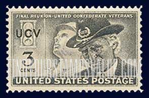 FindYourStampsValue: UNITED CONFEDERATE VETERANS FINAL REUNION - Confederate Soldier and United Confederate Veteran