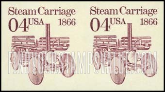 FindYourStampsValue: STEAM CARRIAGE 1866 - Transportation Coil