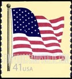FindYourStampsValue: AMERICAN FLAG, Self-Adhesive Coil Stamp