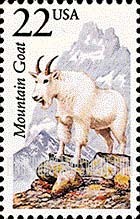 FindYourStampsValue: MOUNTAIN GOAT - North American Wildlife