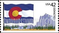 FindYourStampsValue: FLAGS OF OUR NATION - Colorado, Self-Adhesive Coil stamp