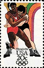 FindYourStampsValue: SUMMER OLYMPICS, LOS ANGELES 1984 - Wrestling