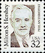 FindYourStampsValue: MILTON S. HERSHEY - Great Americans