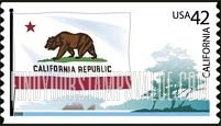 FindYourStampsValue: FLAGS OF OUR NATION - California, Self-Adhesive Coil stamp