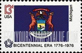FindYourStampsValue: STATE FLAGS - Michigan