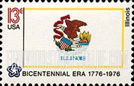 FindYourStampsValue: STATE FLAGS - Illinois