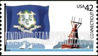 FindYourStampsValue: FLAGS OF OUR NATION - Connecticut, Self-Adhesive Coil stamp
