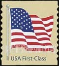 FindYourStampsValue: AMERICAN FLAG, Self-Adhesive Coil Stamp