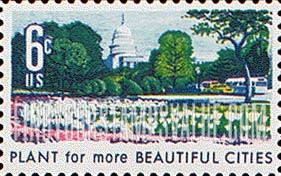FindYourStampsValue: BEAUTIFICATION OF AMERICA - Capitol, Azaleas and Tulips