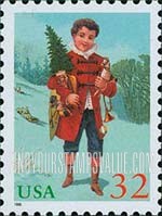 FindYourStampsValue: CHRISTMAS - Child Holding Tree