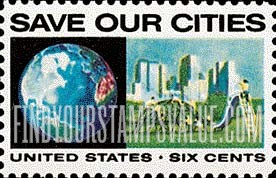 FindYourStampsValue: ANTI-POLLUTION - Globe and city