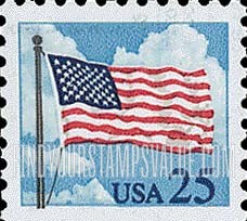 FindYourStampsValue: FLAG AND CLOUDS, booklet stamp