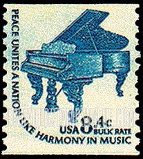 FindYourStampsValue: PIANO, Coil Stamp - Americana Issue