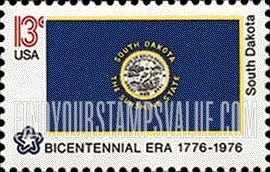 FindYourStampsValue: STATE FLAGS - South Dakota