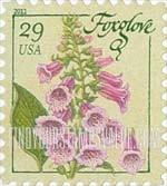 FindYourStampsValue: HERBS - Foxglove, Self-Adhesive stamp