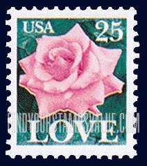 FindYourStampsValue: LOVE - Rose