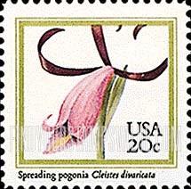 FindYourStampsValue: ORCHIDS - Spreading Pogonia