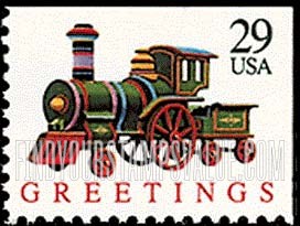 FindYourStampsValue: CHRISTMAS - Locomotive, Booklet Stamp