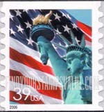 FindYourStampsValue: Flag and Statue of Liberty, Self-Adhesive Coil Stamp