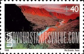 FindYourStampsValue: SCENIC AMERICAN LANDSCAPES - RIO GRANDE, Self-adhesive Stamp