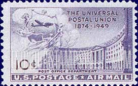 FindYourStampsValue: 75th ANNIVERSARY OF THE UNIVERSAL POSTAL UNION - Post Office Department Building