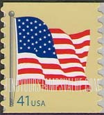 FindYourStampsValue: AMERICAN FLAG, Self-Adhesive Coil Stamp