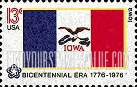 FindYourStampsValue: STATE FLAGS - Iowa