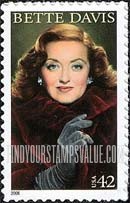 FindYourStampsValue: LEGENDS OF HOLLYWOOD - Bette Davis, Actress, Self-Adhesive stamp
