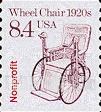 FindYourStampsValue: WHEEL CHAIR 1920s - Transportation Coil