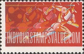 FindYourStampsValue: PAN AMERICAN GAMES, INDIANAPOLIS - Runner in Full Stride