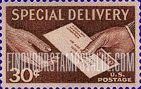 FindYourStampsValue: SPECIAL DELIVERY - Hands and Letter